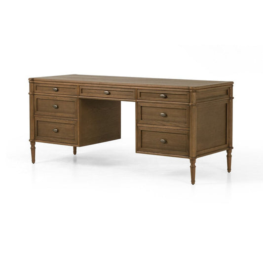 Four Hands - Collins - Toulouse Executive Desk - Toasted Oak Veneer - 231890-001 veiw 1