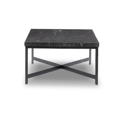 Four Hands - Element - Hammered Iron Coffee Table - Charcoal Marble - 236010-001 veiw 3