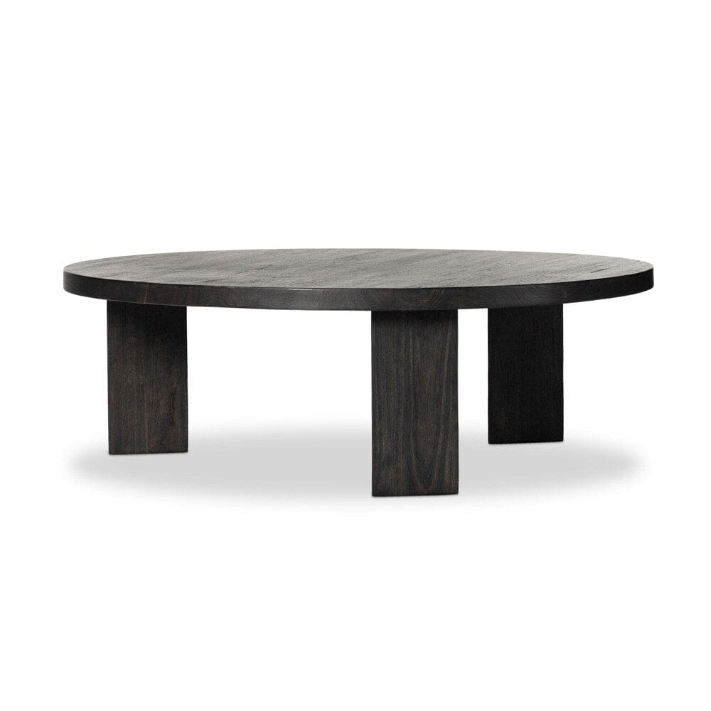 Four Hands - Harmon - Mesa Round Coffee Table - Ebony Parawood - 234698-002 veiw 3