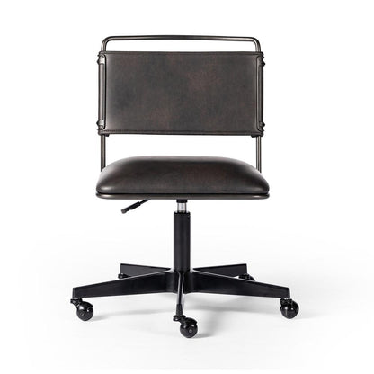 Four Hands - Irondale - Wharton Desk Chair - Distressed Black - 234860-004 veiw 2