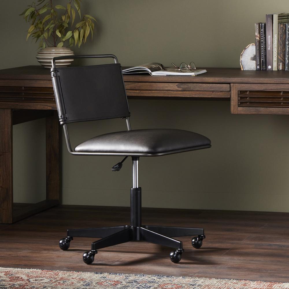 Four Hands - Irondale - Wharton Desk Chair - Distressed Black - 234860-004 veiw 4