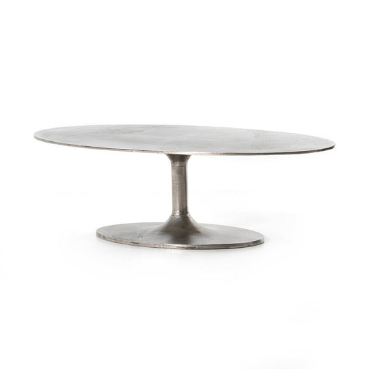 Four Hands - Marlow - Simone Oval Coffee Table - Raw Antique Nickel - 227822-002 veiw 1