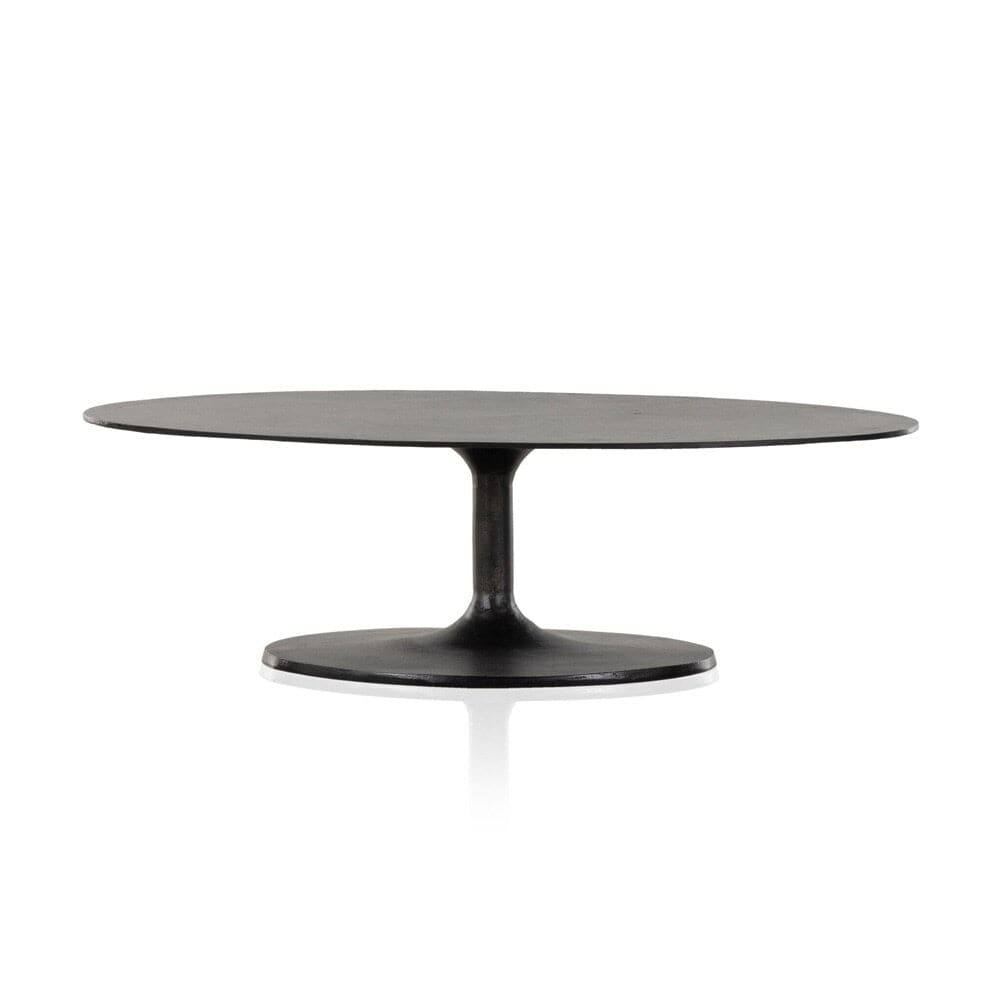 Four Hands - Marlow - Simone Oval Coffee Table - Raw Black - 227822-005 veiw 2