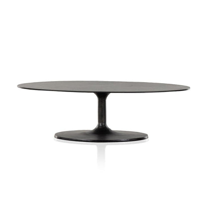Four Hands - Marlow - Simone Oval Coffee Table - Raw Black - 227822-005 veiw 2