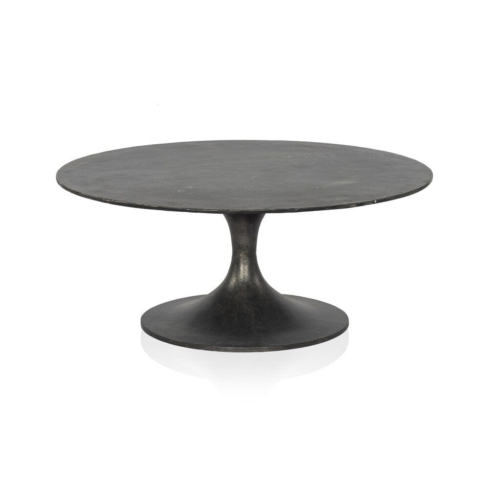 Four Hands - Marlow - Simone Round Coffee Table - Raw Black - 228085-006 veiw 1