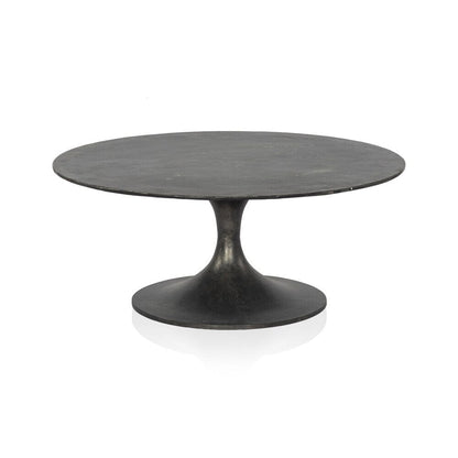 Four Hands - Marlow - Simone Round Coffee Table - Raw Black - 228085-006 veiw 1