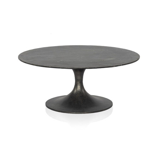 Four Hands - Marlow - Simone Round Coffee Table - Raw Black - 228085-006 veiw 1