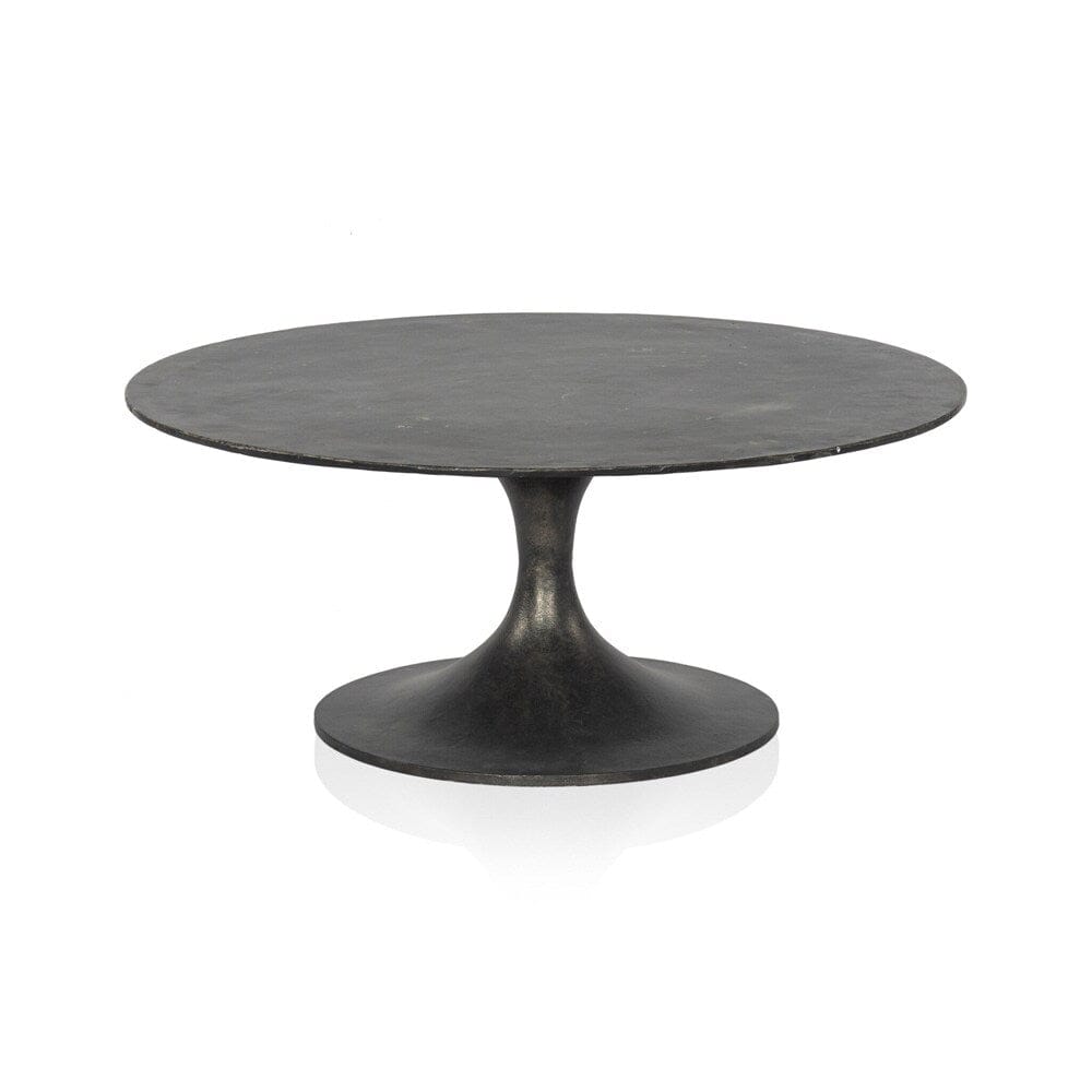Four Hands - Marlow - Simone Round Coffee Table - Raw Black - 228085-006 veiw 2