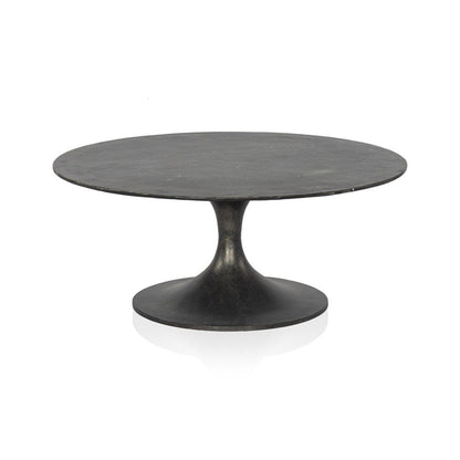 Four Hands - Marlow - Simone Round Coffee Table - Raw Black - 228085-006 veiw 2