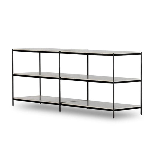 Four Hands - Marlow - Felix Large Console Table - Hammered Grey W/Clear Powder Coat - 235641-002 veiw 1