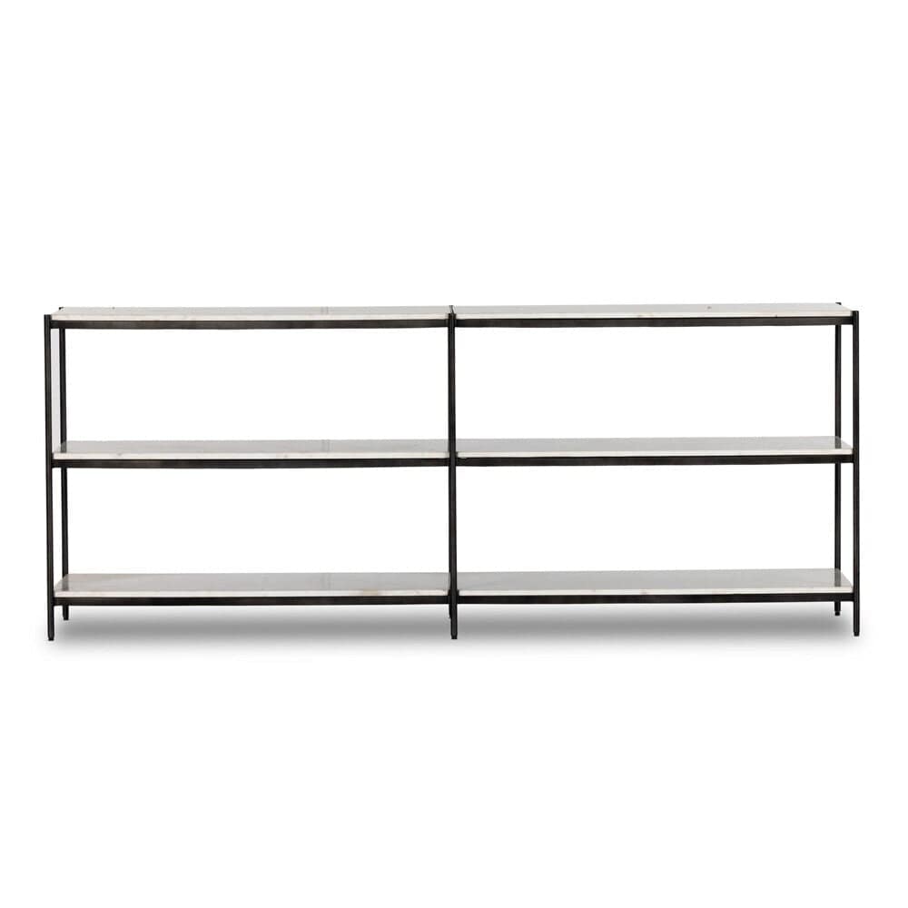 Four Hands - Marlow - Felix Large Console Table - Hammered Grey W/Clear Powder Coat - 235641-002 veiw 2