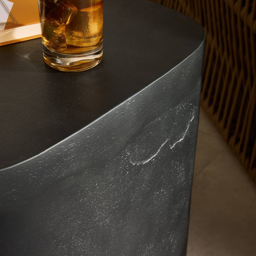 Four Hands - Marlow - Basil Outdoor Square Drink Table - Aged Grey - 230633-001 veiw 7