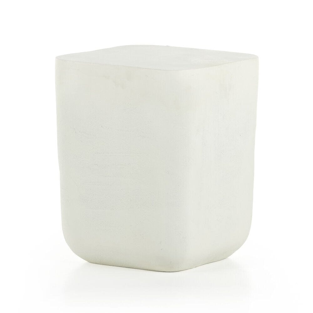 Four Hands - Marlow - Basil Outdoor Square Drink Table - Matte White Cast Aluminum - 230633-003 veiw 1