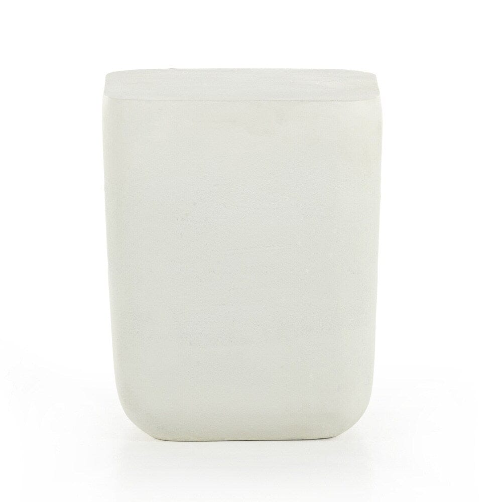 Four Hands - Marlow - Basil Outdoor Square Drink Table - Matte White Cast Aluminum - 230633-003 veiw 2