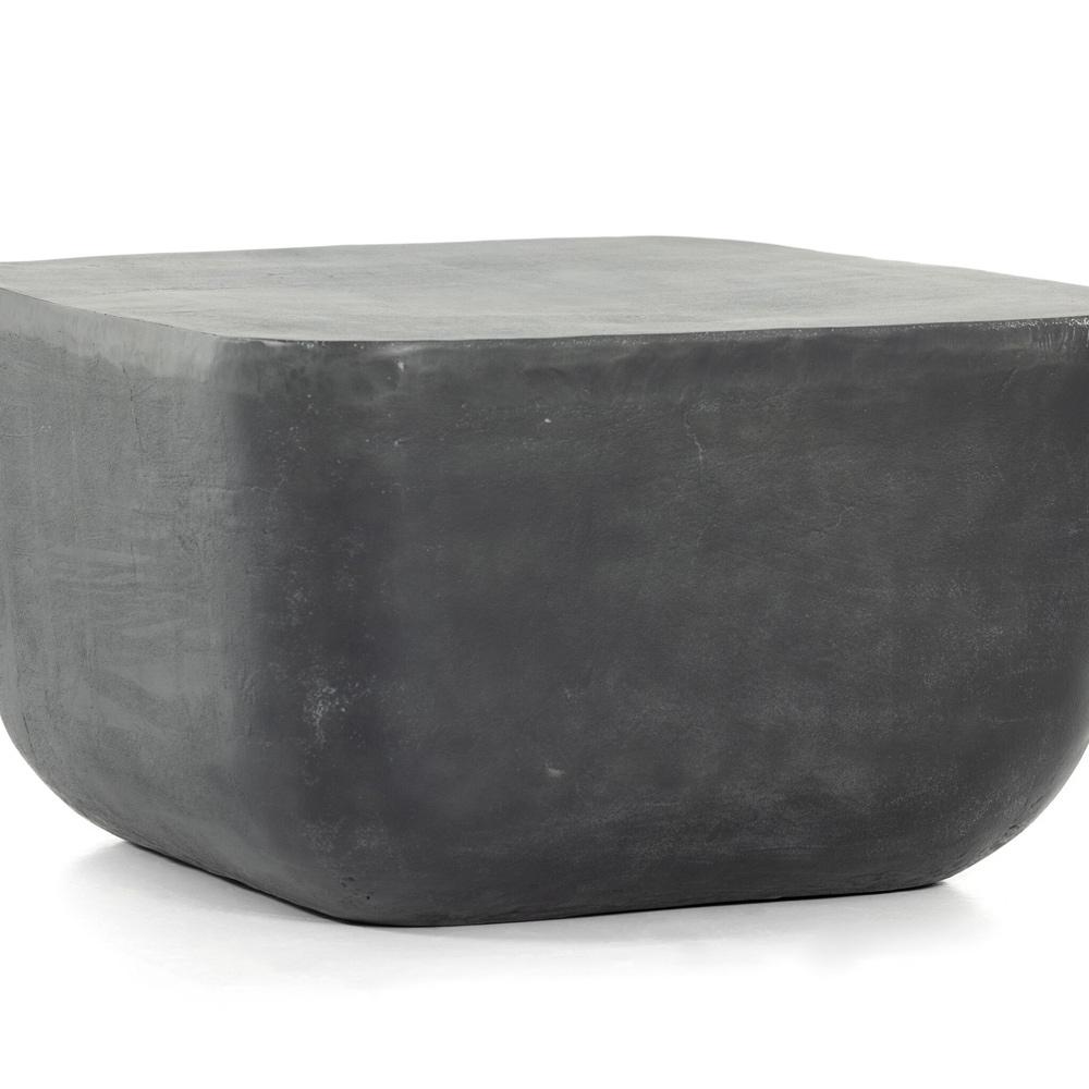 Four Hands - Marlow - Basil Square Outdoor End Table - Aged Grey - 229989-001 veiw 4