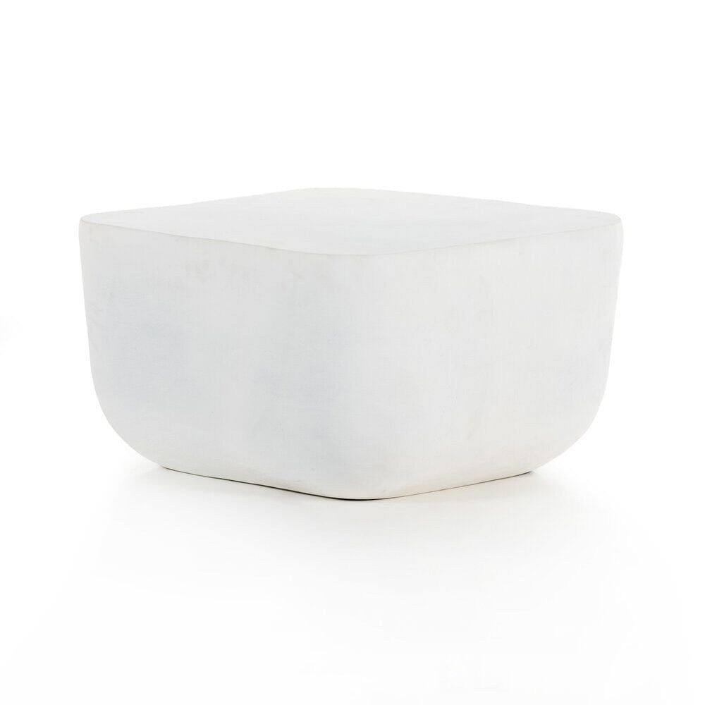 Four Hands - Marlow - Basil Square Outdoor End Table - Matte White Cast Aluminum - 229989-003 veiw 1