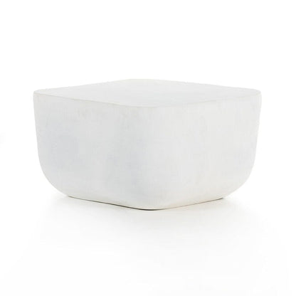 Four Hands - Marlow - Basil Square Outdoor End Table - Matte White Cast Aluminum - 229989-003 veiw 1