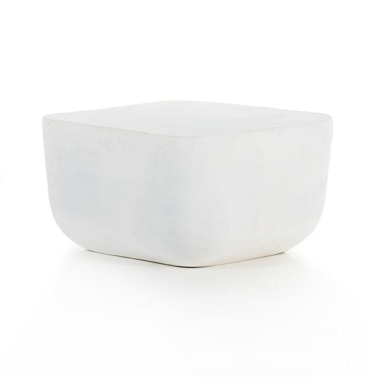 Four Hands - Marlow - Basil Square Outdoor End Table - Matte White Cast Aluminum - 229989-003 veiw 1