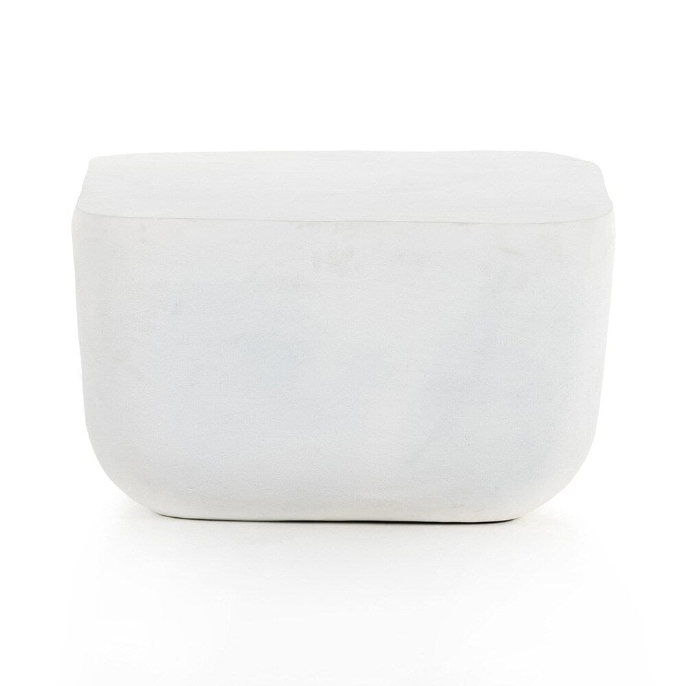 Four Hands - Marlow - Basil Square Outdoor End Table - Matte White Cast Aluminum - 229989-003 veiw 2