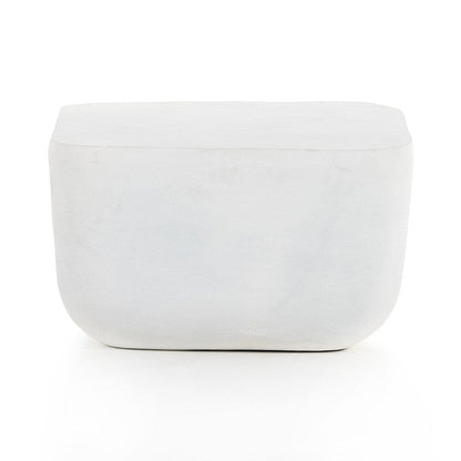 Four Hands - Marlow - Basil Square Outdoor End Table - Matte White Cast Aluminum - 229989-003 veiw 2