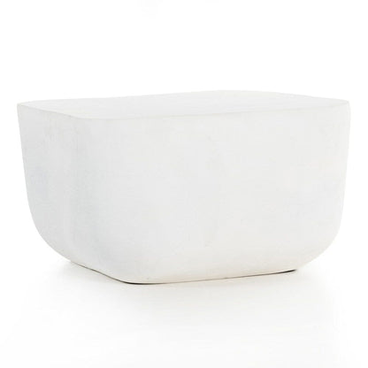 Four Hands - Marlow - Basil Square Outdoor End Table - Matte White Cast Aluminum - 229989-003 veiw 4