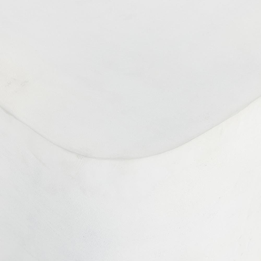 Four Hands - Marlow - Basil Square Outdoor End Table - Matte White Cast Aluminum - 229989-003 veiw 5