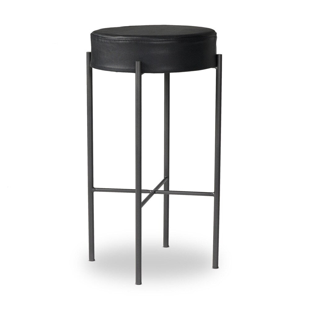 Four Hands - Sevilla - Nocona Bar Stool - Black Leather - 226810-022 veiw 5