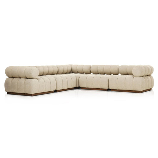 Four Hands - Solano - Roma Outdoor 5-Piece Sectional - Hayes Cream - 230028-006 veiw 1