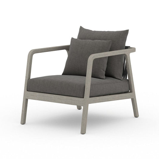 Four Hands - Solano - Numa Outdoor Chair - Weathered Grey - Venao Charcoal - 223202-001 veiw 1