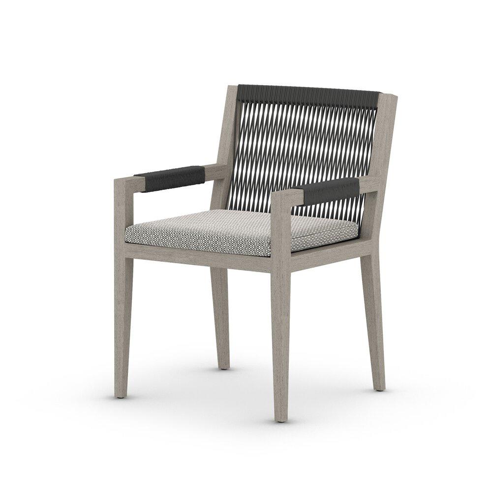 Four Hands - Solano - Sherwood Outdoor Dining Armchair, Weathered Grey - Faye Ash - 223831-008 veiw 1