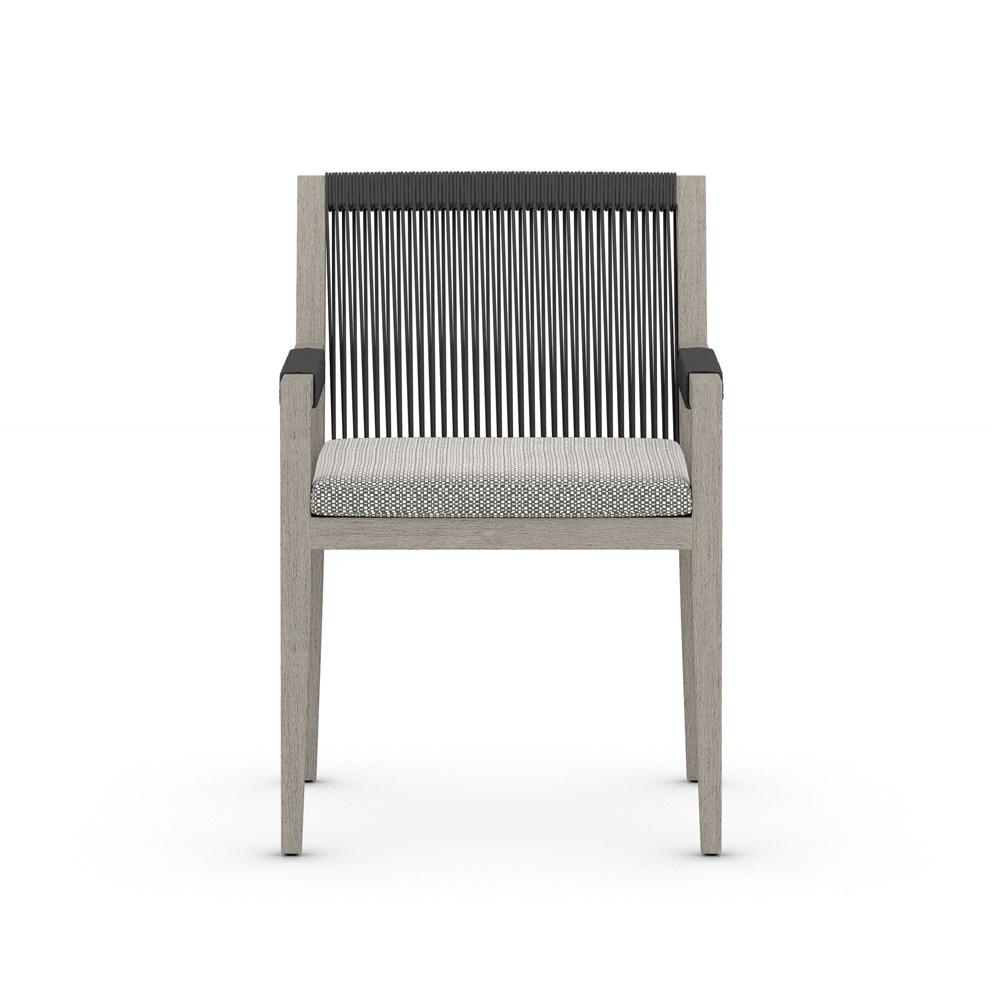 Four Hands - Solano - Sherwood Outdoor Dining Armchair, Weathered Grey - Faye Ash - 223831-008 veiw 2