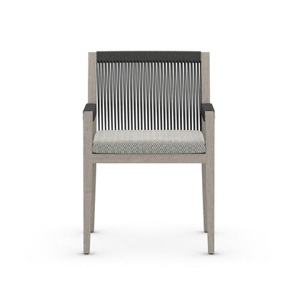 Four Hands - Solano - Sherwood Outdoor Dining Armchair, Weathered Grey - Faye Ash - 223831-008 veiw 2