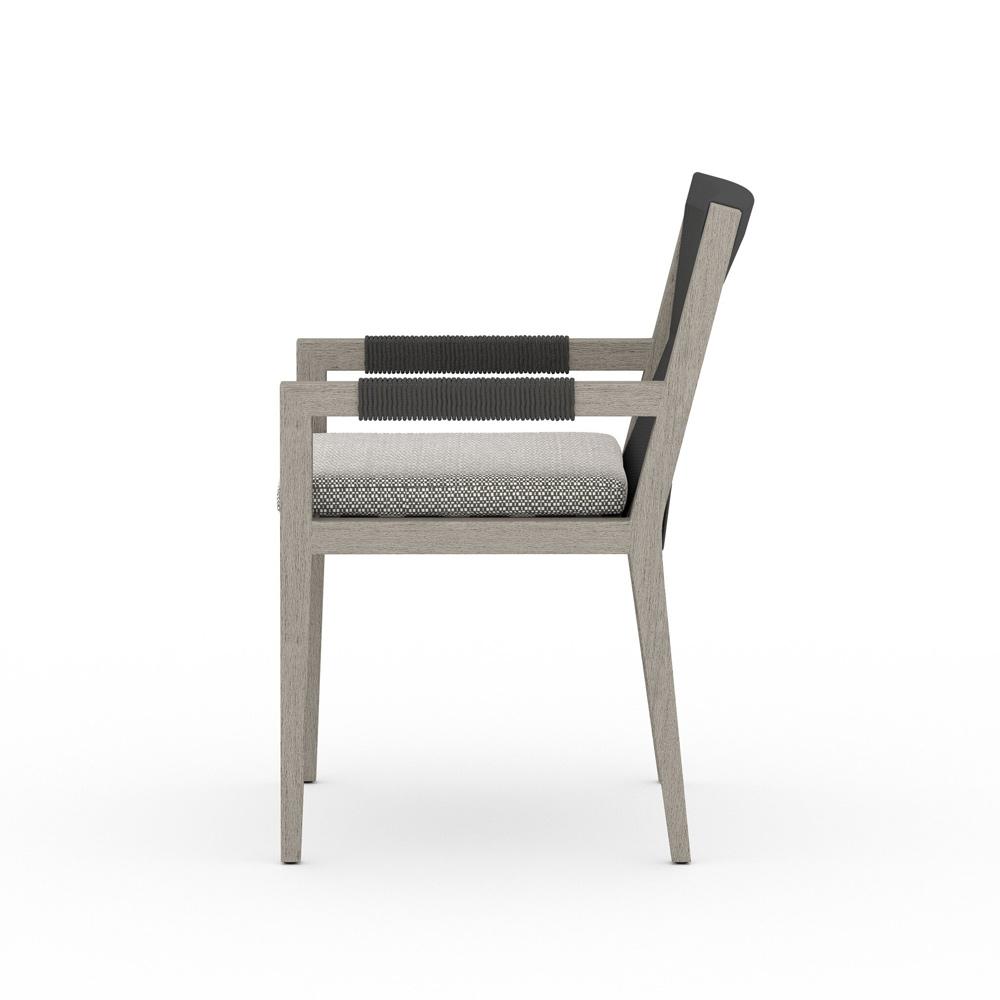 Four Hands - Solano - Sherwood Outdoor Dining Armchair, Weathered Grey - Faye Ash - 223831-008 veiw 3