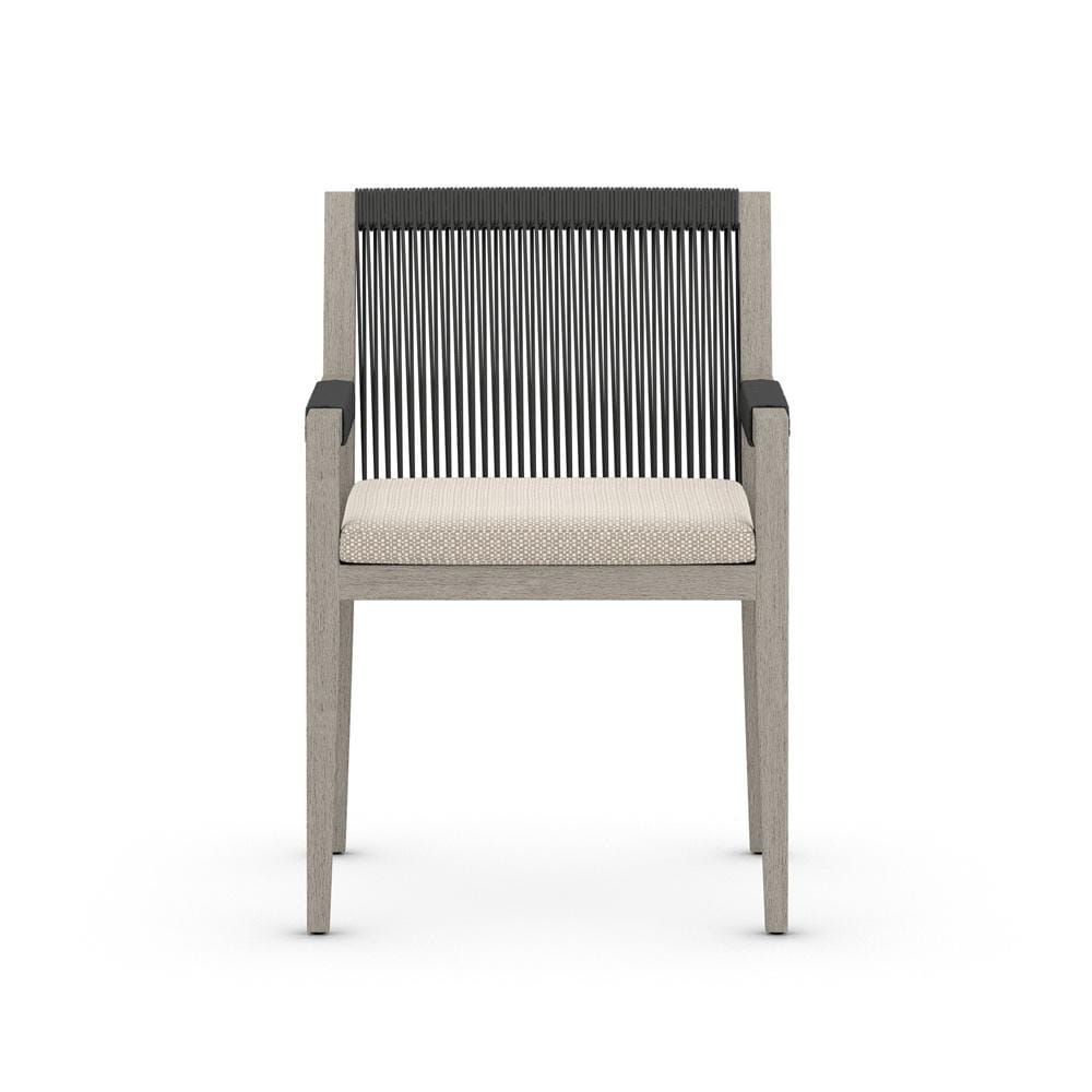 Four Hands - Solano - Sherwood Outdoor Dining Armchair, Weathered Grey - Faye Sand - 223831-010 veiw 2