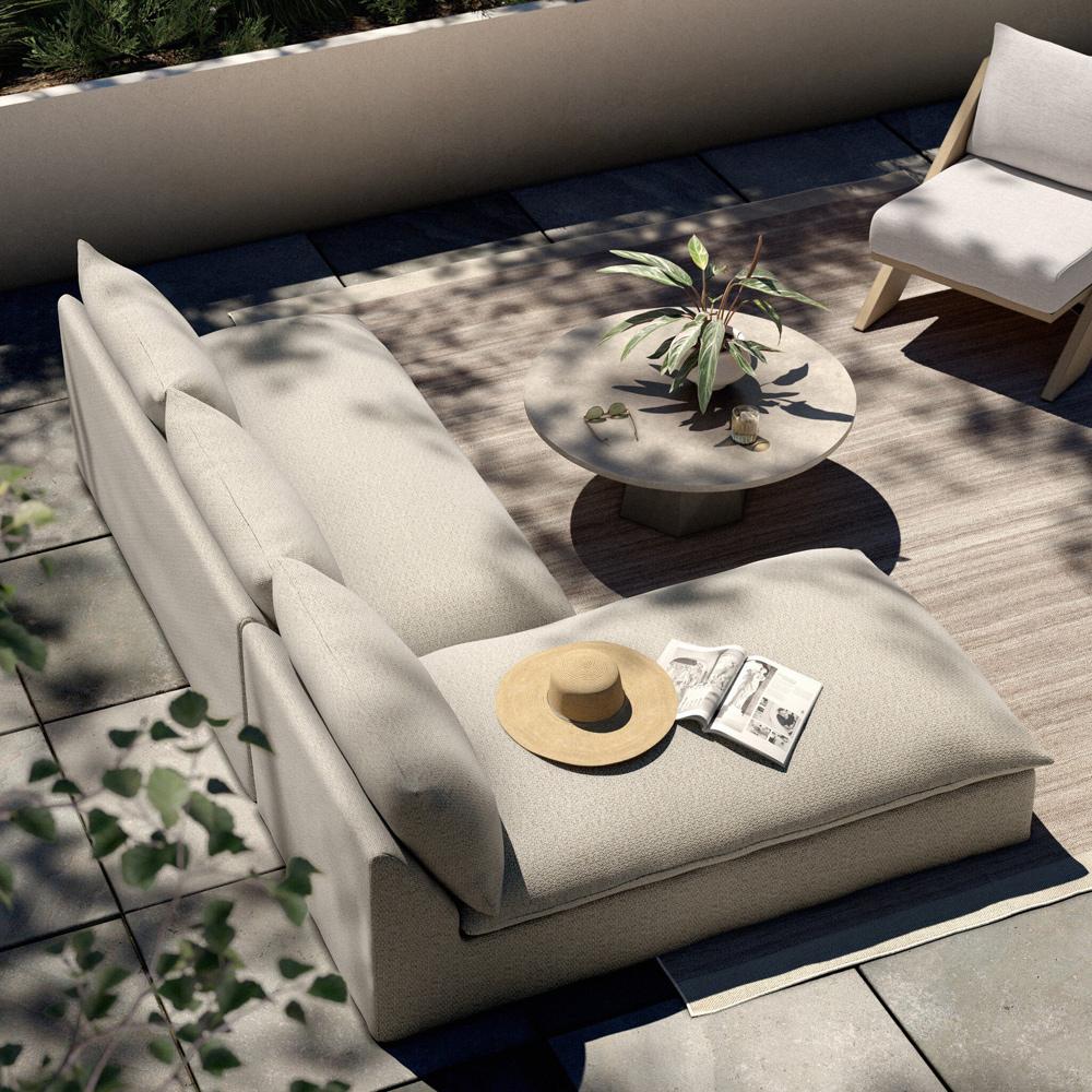 Four Hands - Solano - Grant Outdoor 2-Piece Sectional - Faye Sand - 235712-002 veiw 4