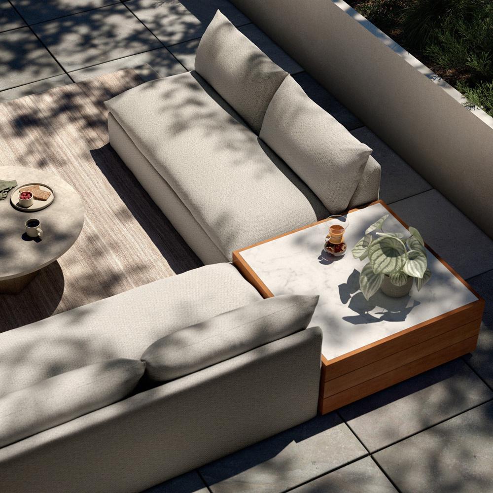 Four Hands - Solano - Grant Outdoor 2-Piece Sectional W/ Coffee Table - Faye Sand - 235710-001 veiw 4