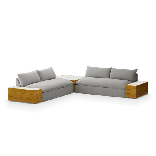 Four Hands - Solano - Grant Outdoor 2Pc Sectional W/ Coffee & End Tables - Faye Ash - 235711-002 veiw 1