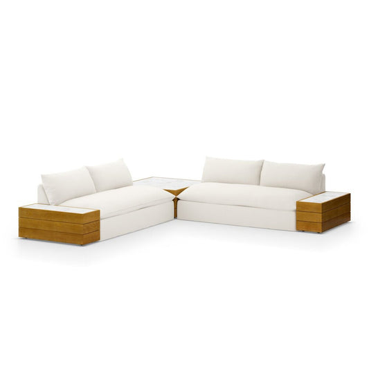 Four Hands - Solano - Grant Outdoor 2Pc Sectional W/ Coffee & End Tables - Faye Cream - 235711-001 veiw 1