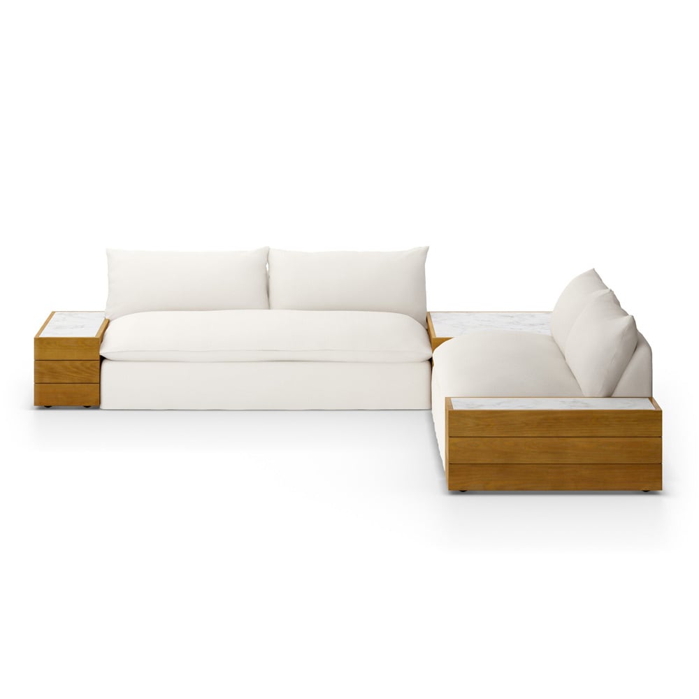 Four Hands - Solano - Grant Outdoor 2Pc Sectional W/ Coffee & End Tables - Faye Cream - 235711-001 veiw 3