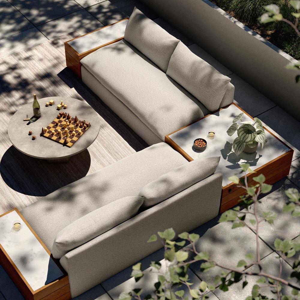 Four Hands - Solano - Grant Outdoor 2Pc Sectional W/ Coffee & End Tables - Faye Sand - 235711-003 veiw 4