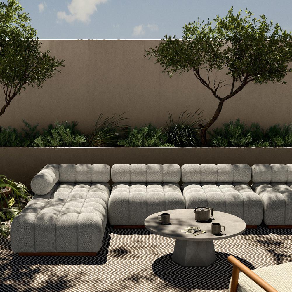 Four Hands - Solano - Roma Outdoor 4-Piece Sectional - Faye Ash - 230027-001 veiw 4