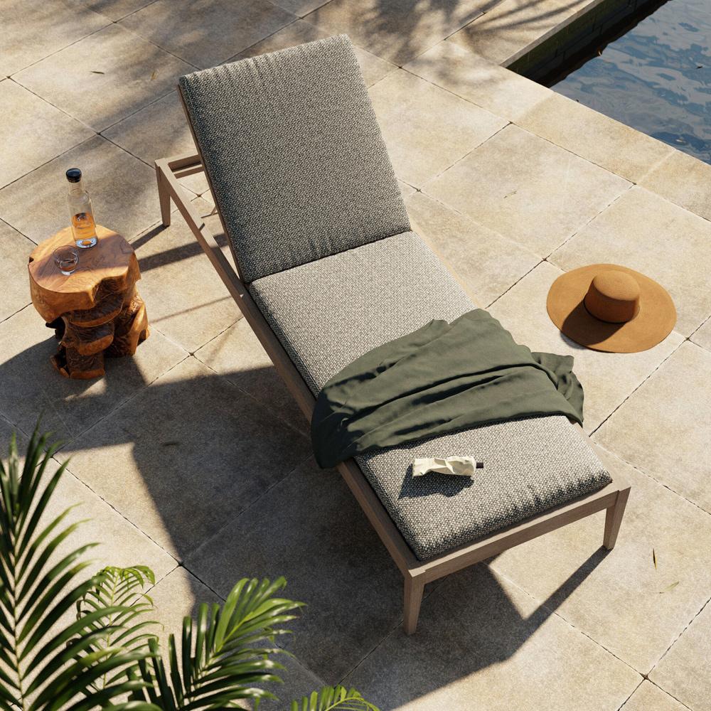 Four Hands - Solano - Sherwood Outdoor Chaise, Washed Brown - Faye Ash - 226912-004 veiw 4