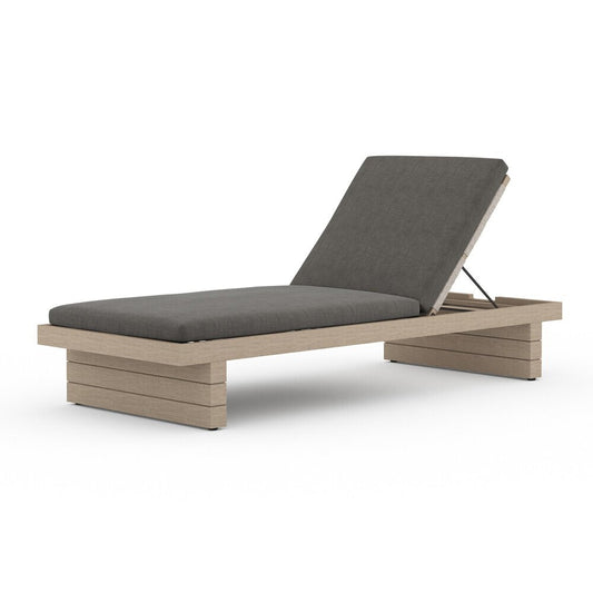Four Hands - Solano - Leroy Outdoor Chaise - Washed Brown - Venao Charcoal - 223214-001 veiw 1
