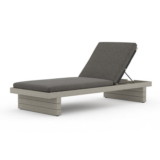 Four Hands - Solano - Leroy Outdoor Chaise - Weathered Grey - Venao Charcoal - 223214-002 veiw 1