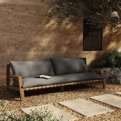 Four Hands - Solano - Soren Outdoor Sofa - 95in - Venao Charcoal - 225399-002 veiw 4