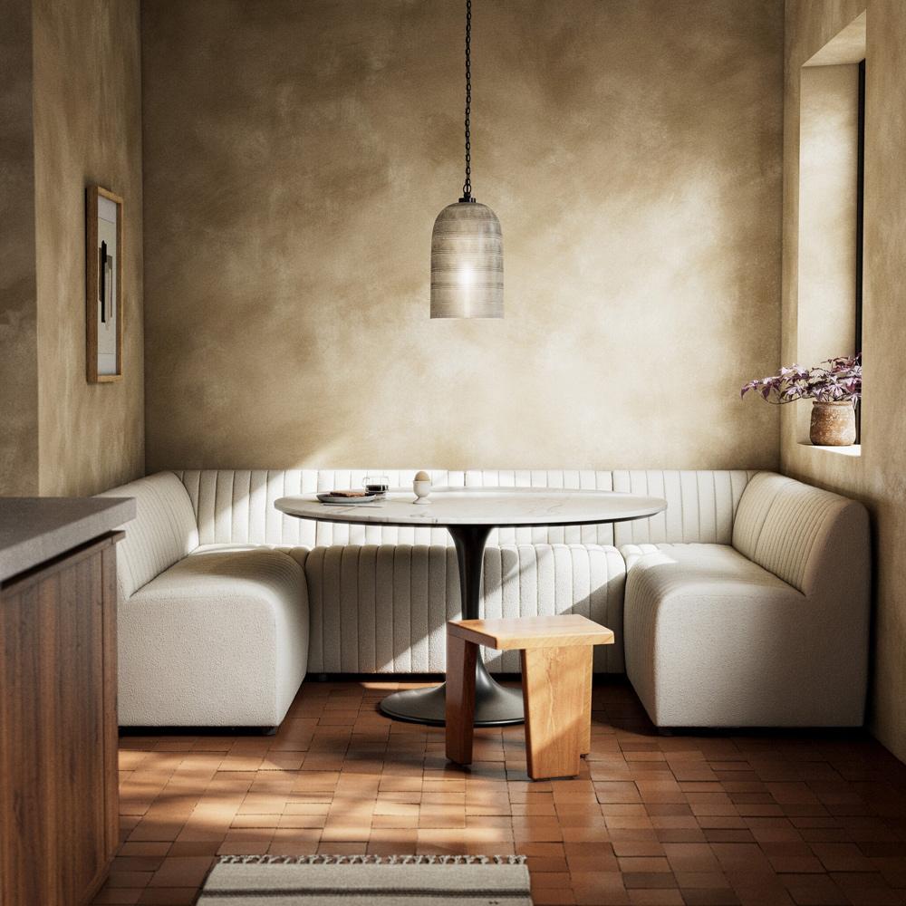 Four Hands - Grayson - Augustine Dining Banquette, U Shape - Capri Oatmeal - 231701-001 veiw 4