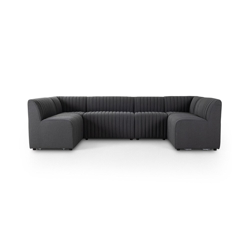 Four Hands - Grayson - Augustine Dining Banquette, U Shape - FIQA Boucle Charcoal - 231703-003 veiw 2