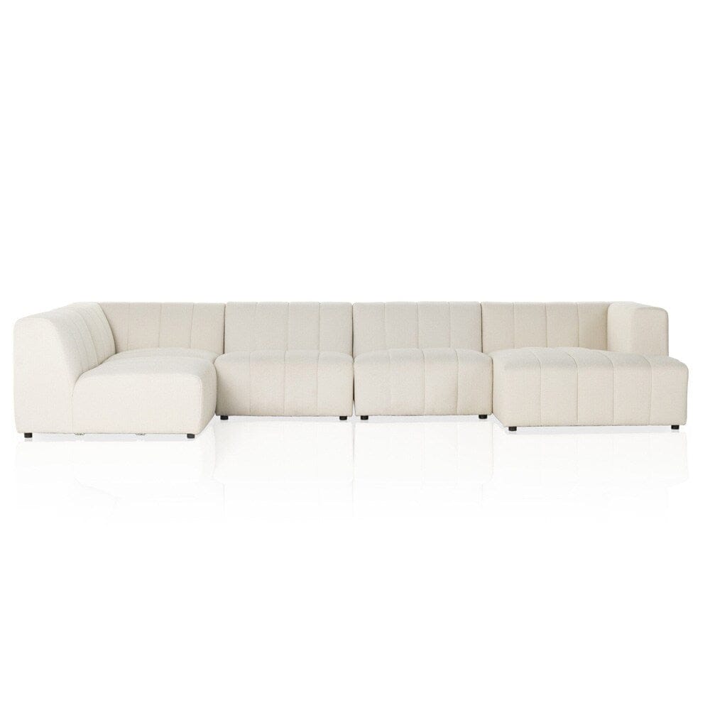 Four Hands - Grayson - Langham Channeled 5-Piece Sectional - Fayette Cloud - 227474-003 veiw 2