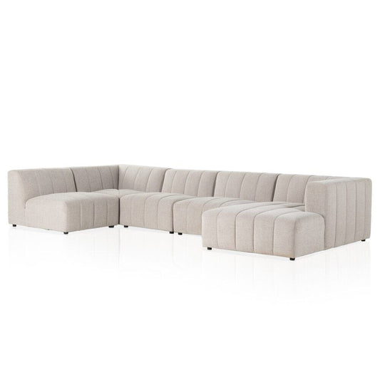 Four Hands - Grayson - Langham Channeled 5-Piece Sectional - Napa Sandstone - 227474-001 veiw 1