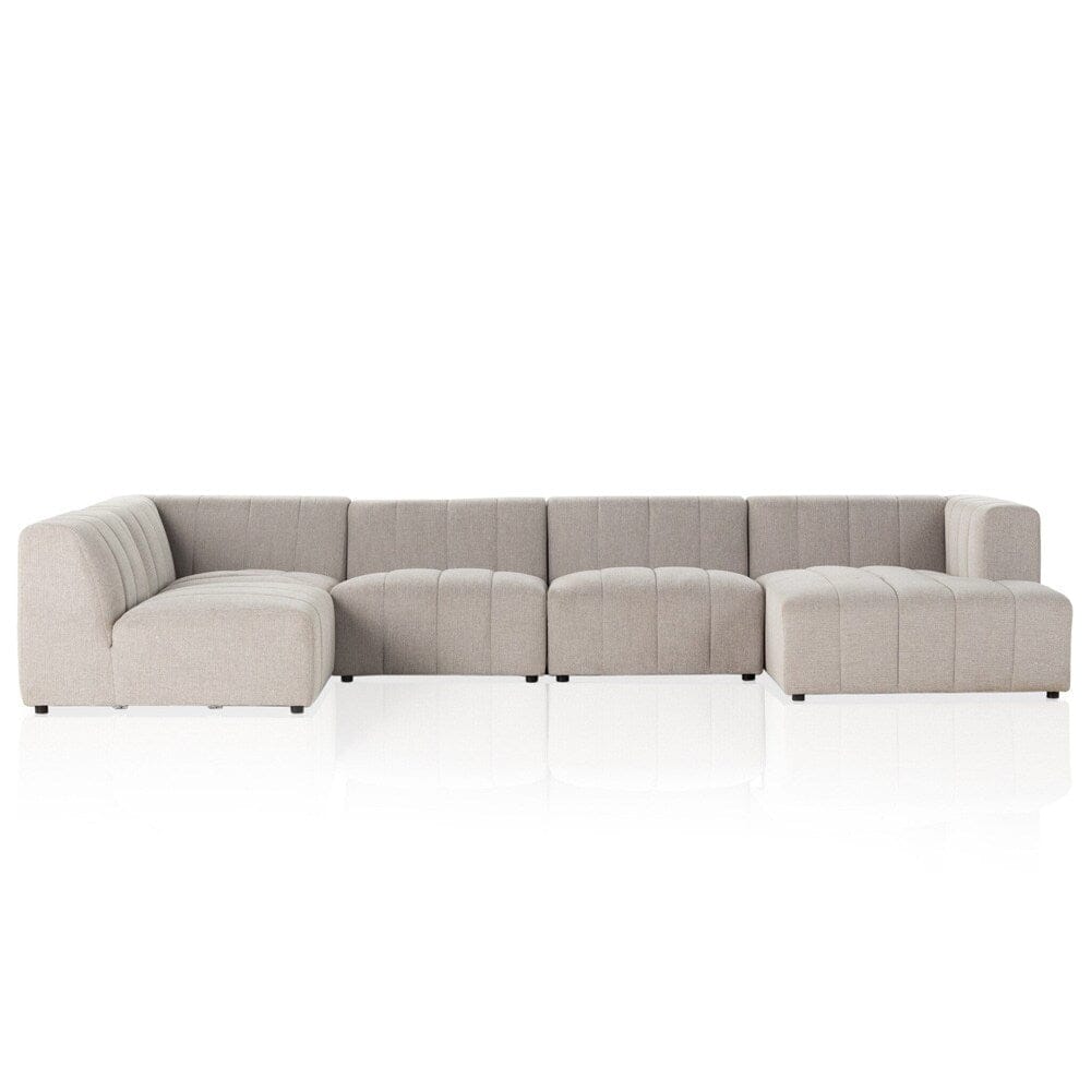Four Hands - Grayson - Langham Channeled 5-Piece Sectional - Napa Sandstone - 227474-001 veiw 2